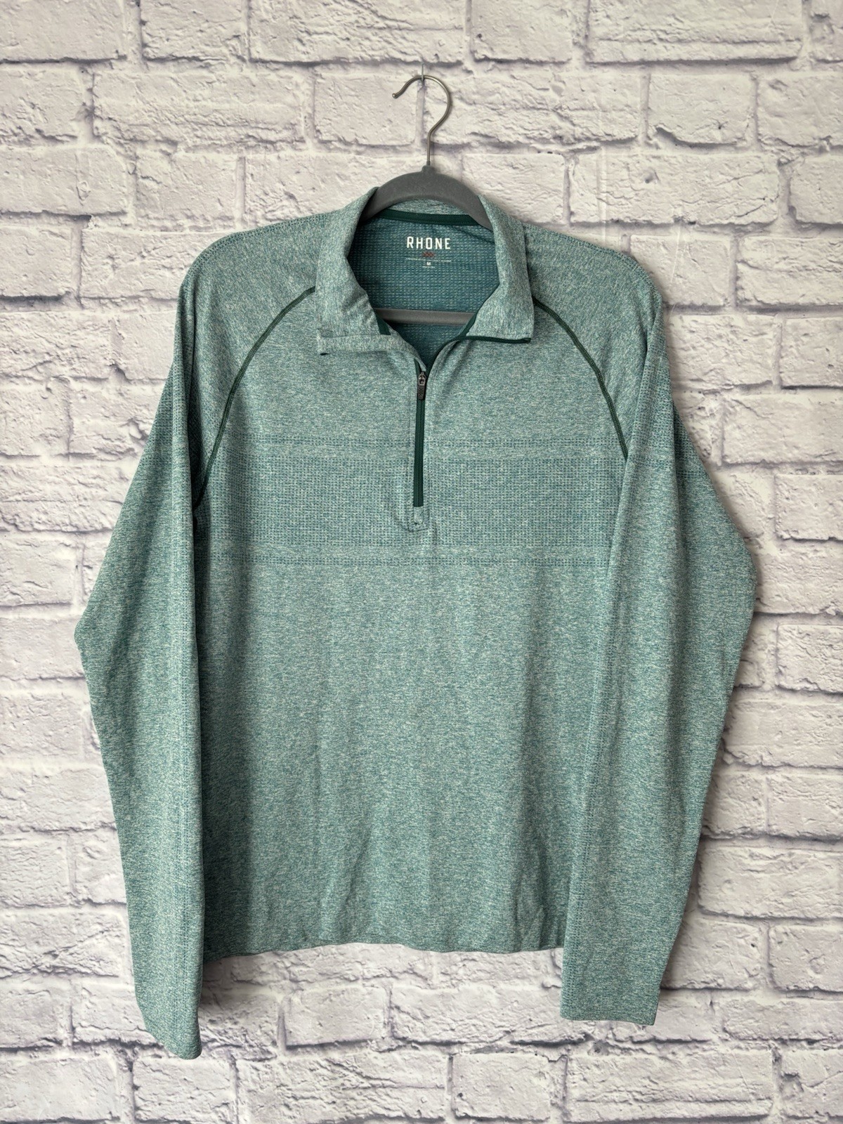 Rhone Celliant Performance Active Top Teal Men’s M Quarter Half Zip Hike gallery