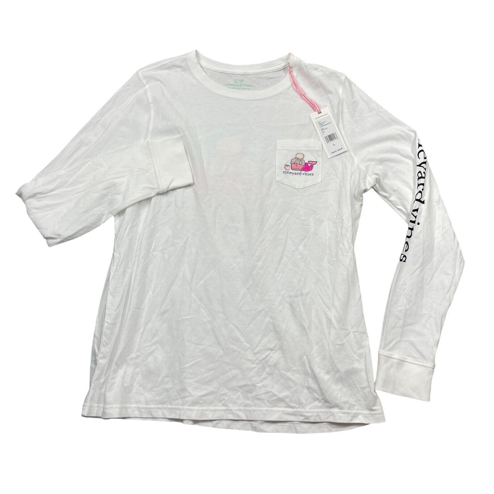 Vineyard Vines NEW W/Tags Mens Large Long Sleeve White Ski Whale gallery