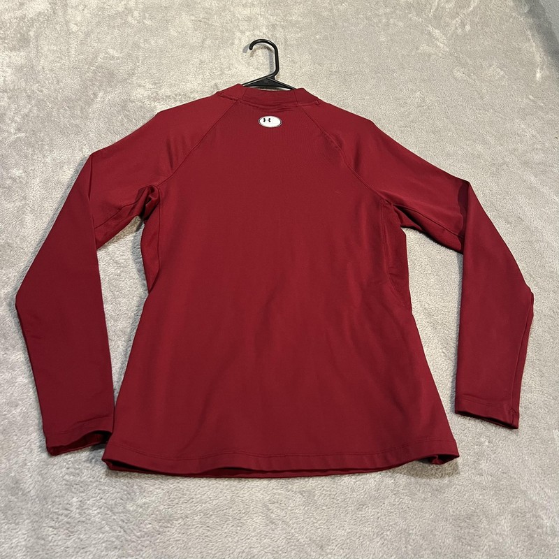 Under Armour ColdGear Mock Shirt Mens XL Red Long Sleeve Thermal Base Layer gallery