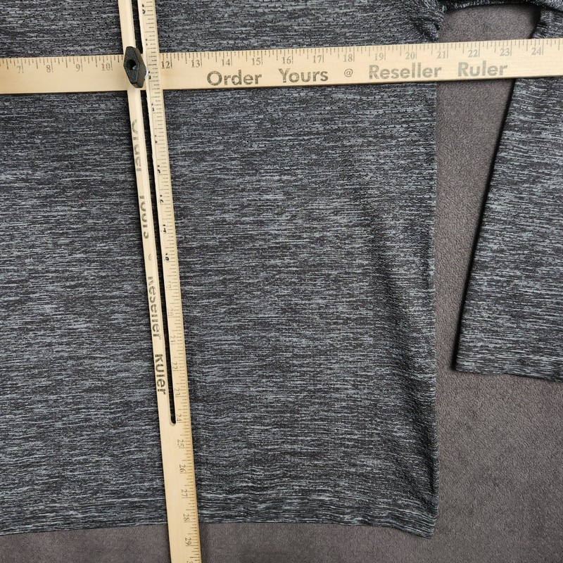 Lululemon 1/2 Zip Pullover Mens Large Black Gray Heathered Performance Stretch gallery