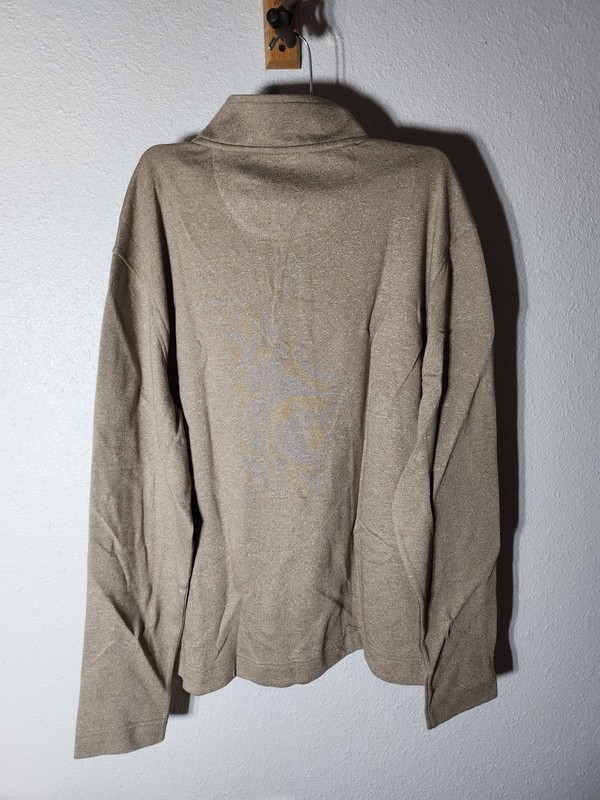 Van Heusen Sweatshirt medium 1/4 Button Brindle Retail $65 gallery