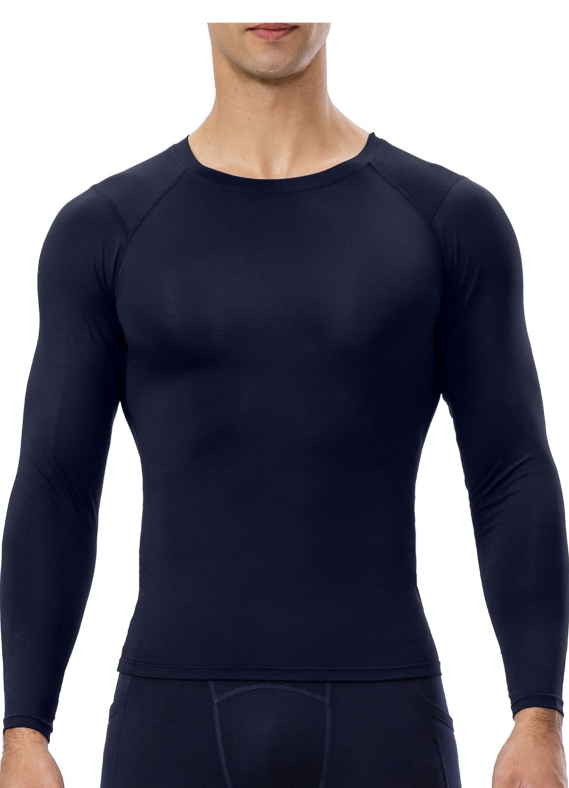 SPVISE Men's Compression Shirt Long Sleeve Athletic Workout T-Shirt SIZE XL gallery