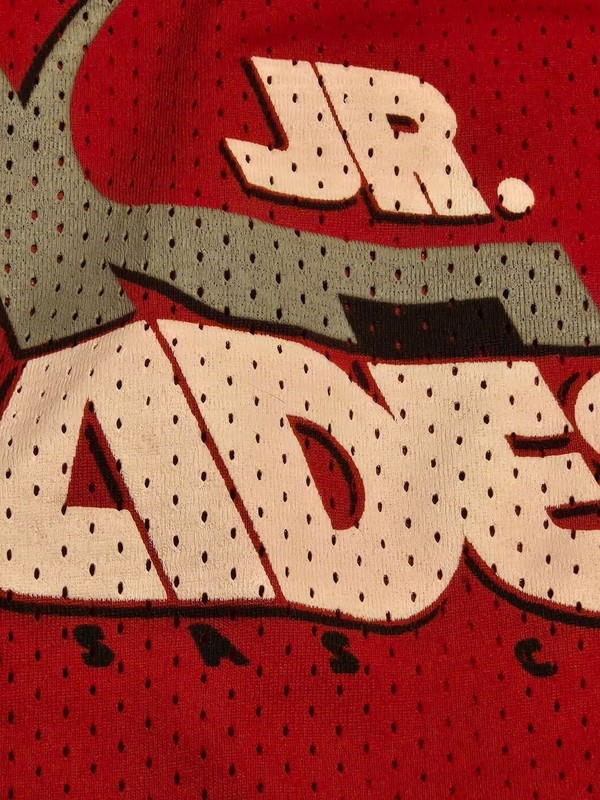 Kansas City Blades Red Hockey Jersey with Black & Gray Stripes... Large gallery