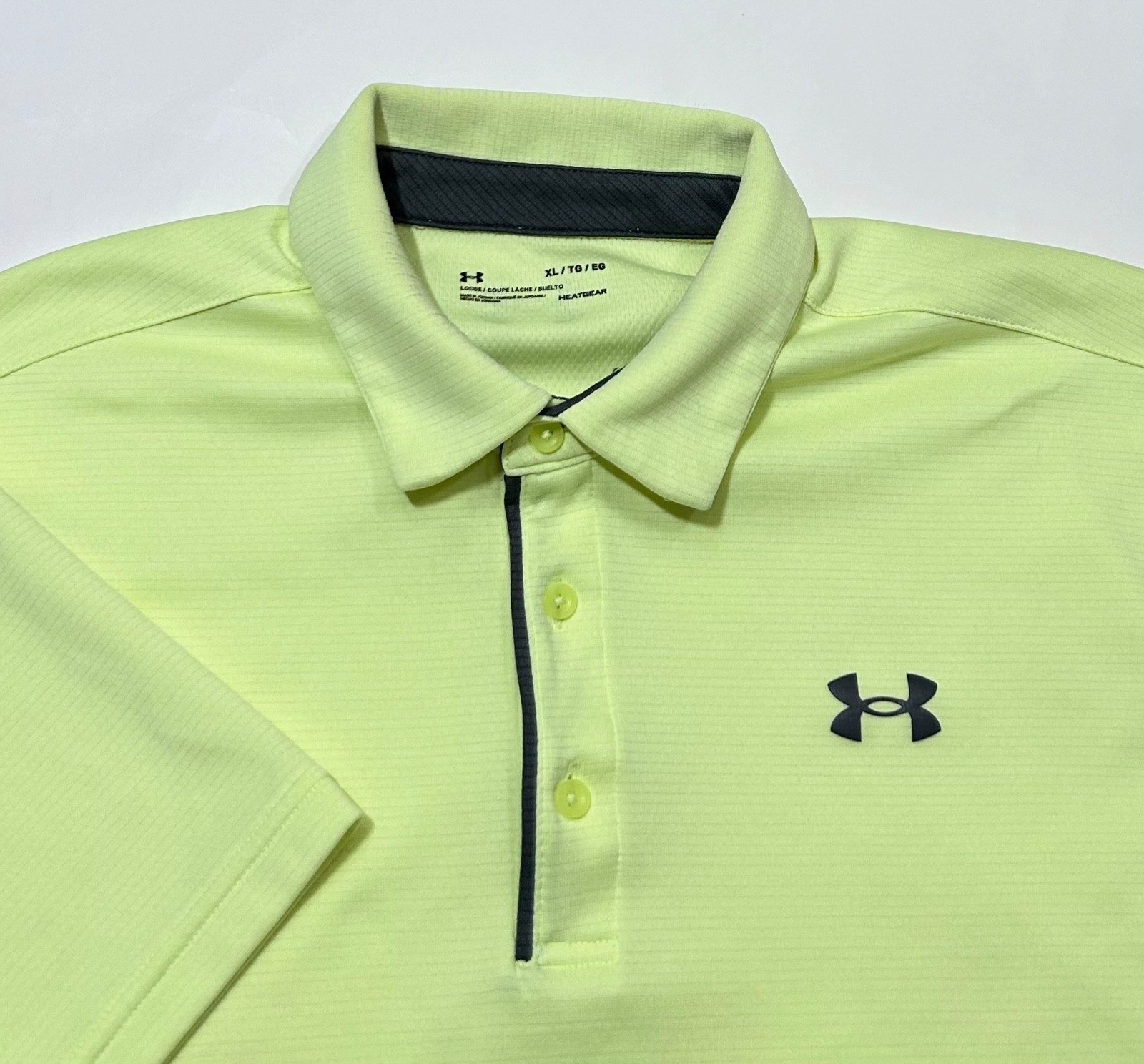 Under Armour Men’s UA Tech Performance Golf Polo Shirt Neon Yellow XL gallery