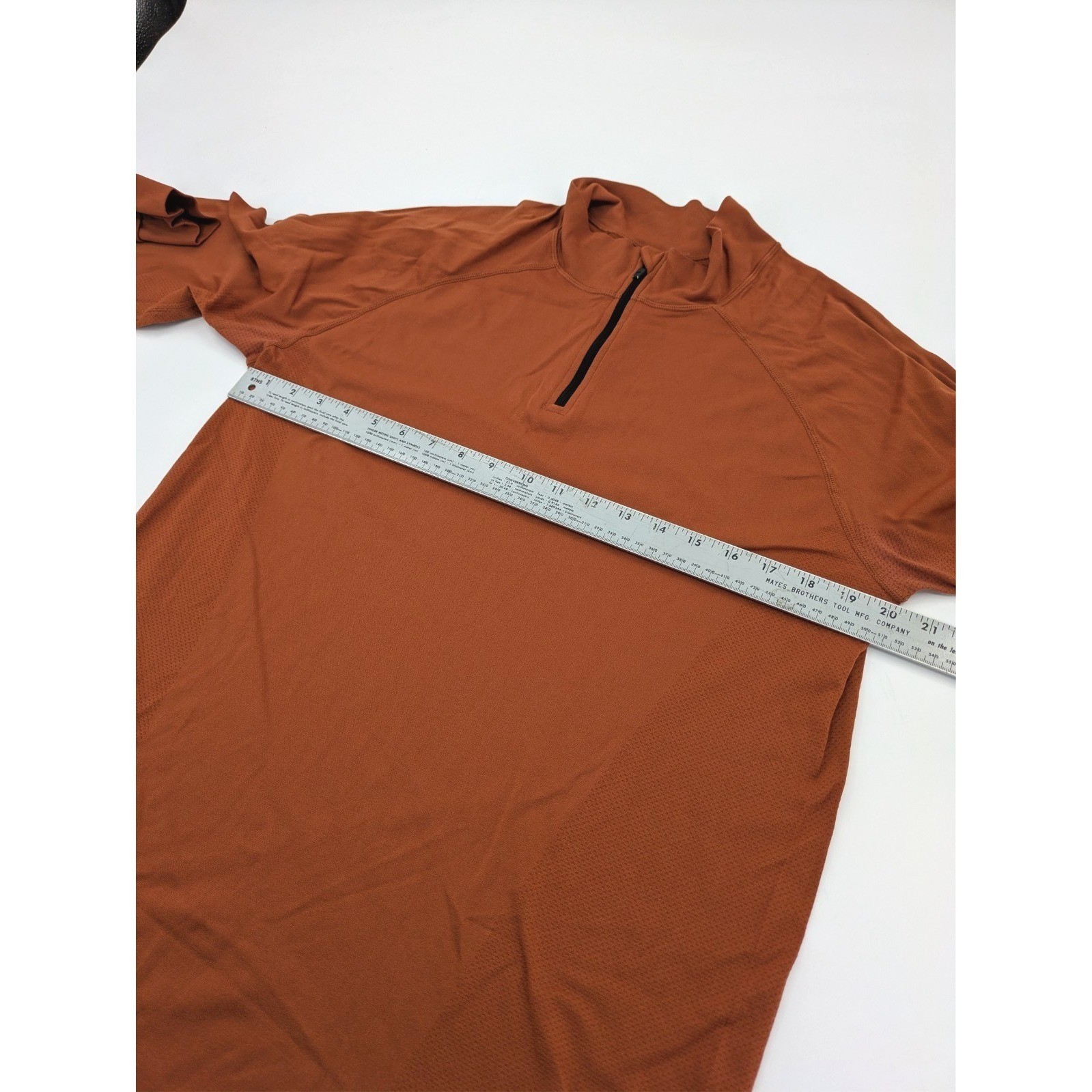 Fabletics The Training Day 1/4 Zip Pullover Mens L Orange Athletic Shirt LS gallery