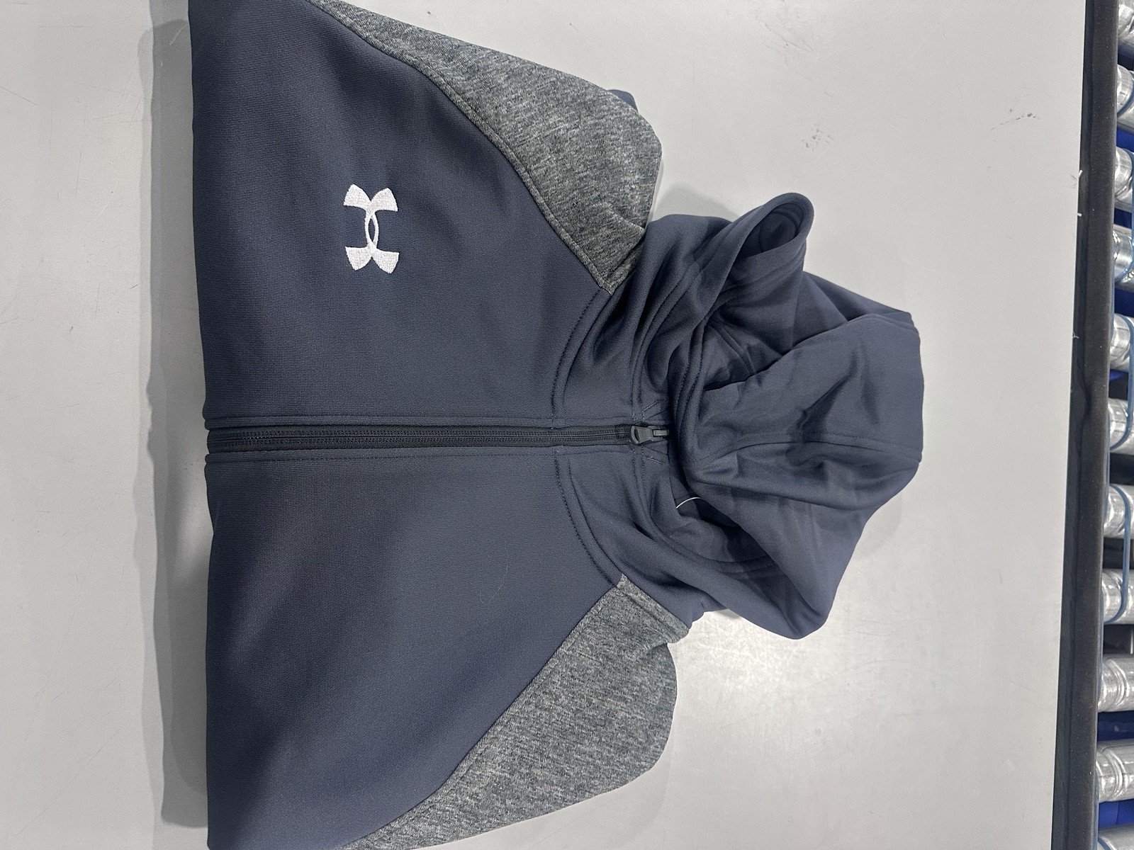 UNDER ARMOUR UNDER ARMOR UNDER ARMOUR MENS FLEECE ANORAK - S - GRAY/LIGHT GRAY gallery