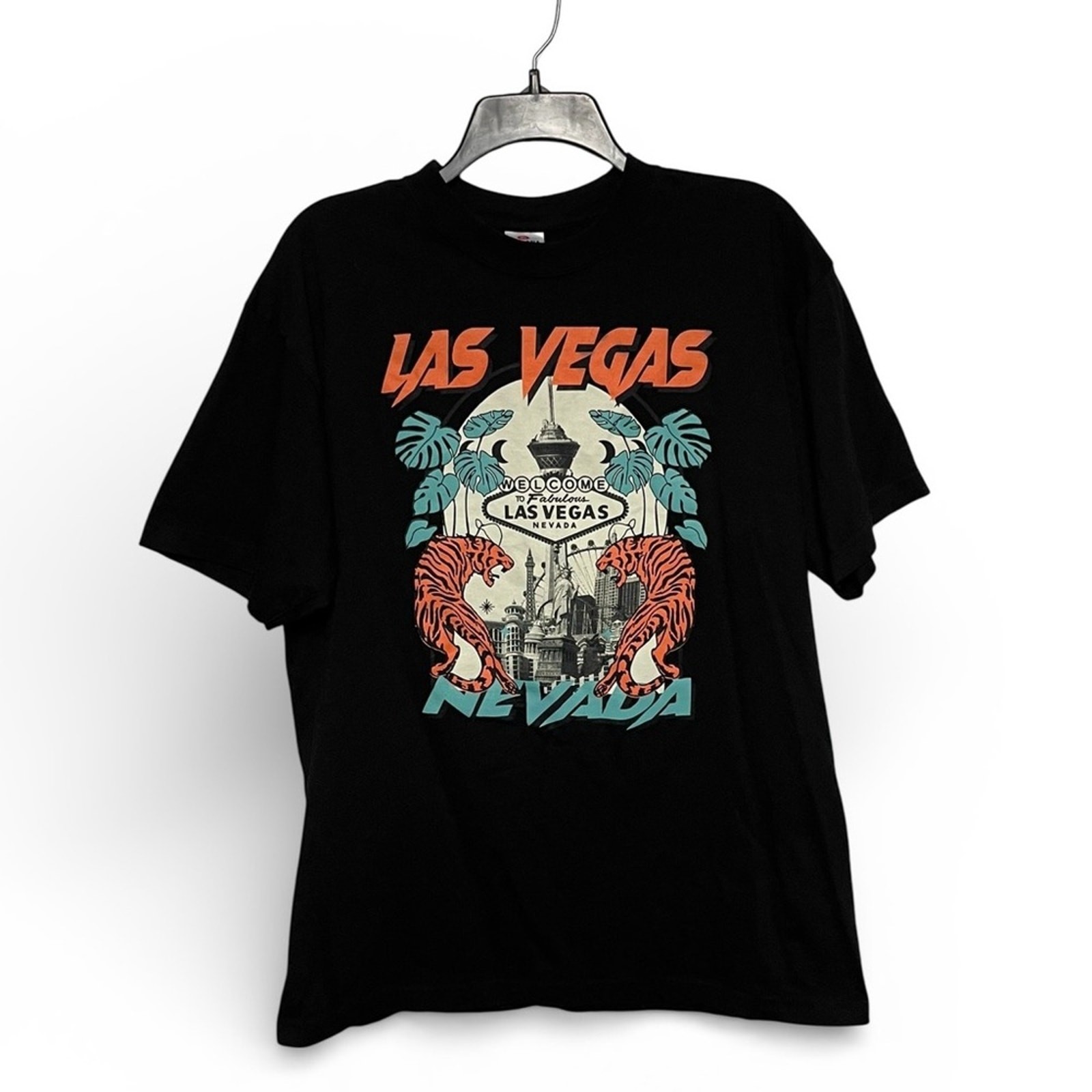 Vintage Las Vegas Nevada tigers Black Graphic T-Shirt size Large gallery