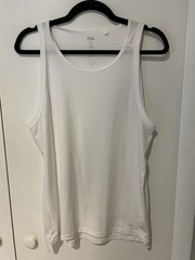 DSG Men’s Tank Top Pure White Size Small Running Training Gymwear Activewear