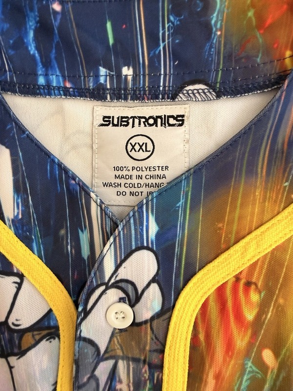 Subtronics Fractals Baseball Jersey 999 EDM Cyclops Army Dubstep Mens Size Large gallery