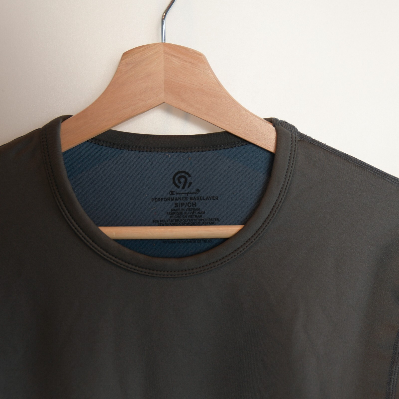 Champion Men's S Performance Baselayer Dark Gray Long Sleeve Polyester Top gallery