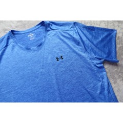 Under Armour Men Loose Fit Blue T Shirt Men’s Size 2XL Workout Exercise