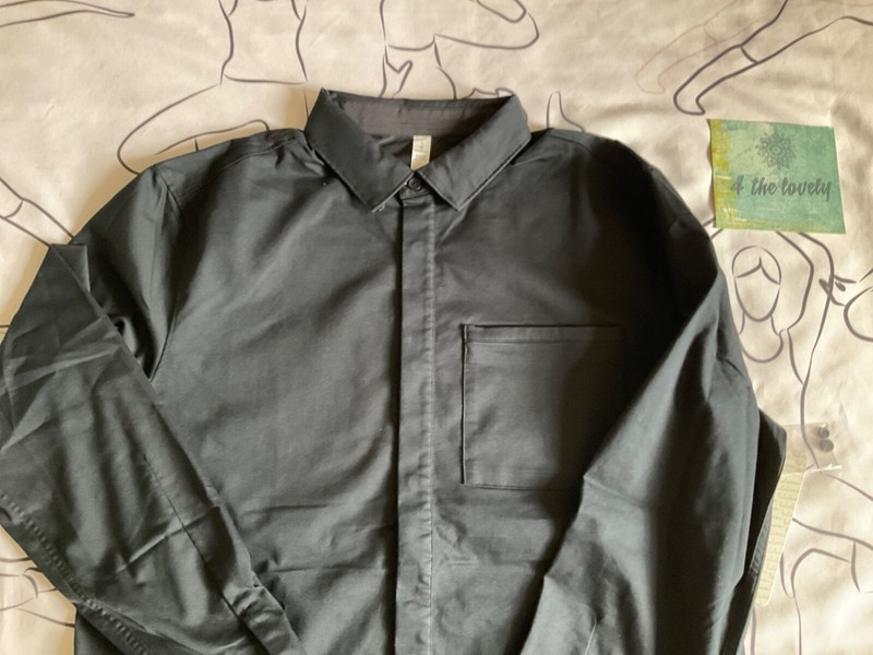 Lululemon Men , Pocket Protector Button down , Size L BLK $128.00 gallery