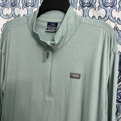 AFTCO Coastal Layer 1/4 Zip Men’s XXL 2XL Pullover In Sage Heather Outdoor Fish