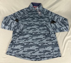 Vineyard Vines Golf Pullover Camo Golf Print 1/4 Zip Medium Blue NWT MSRP $138