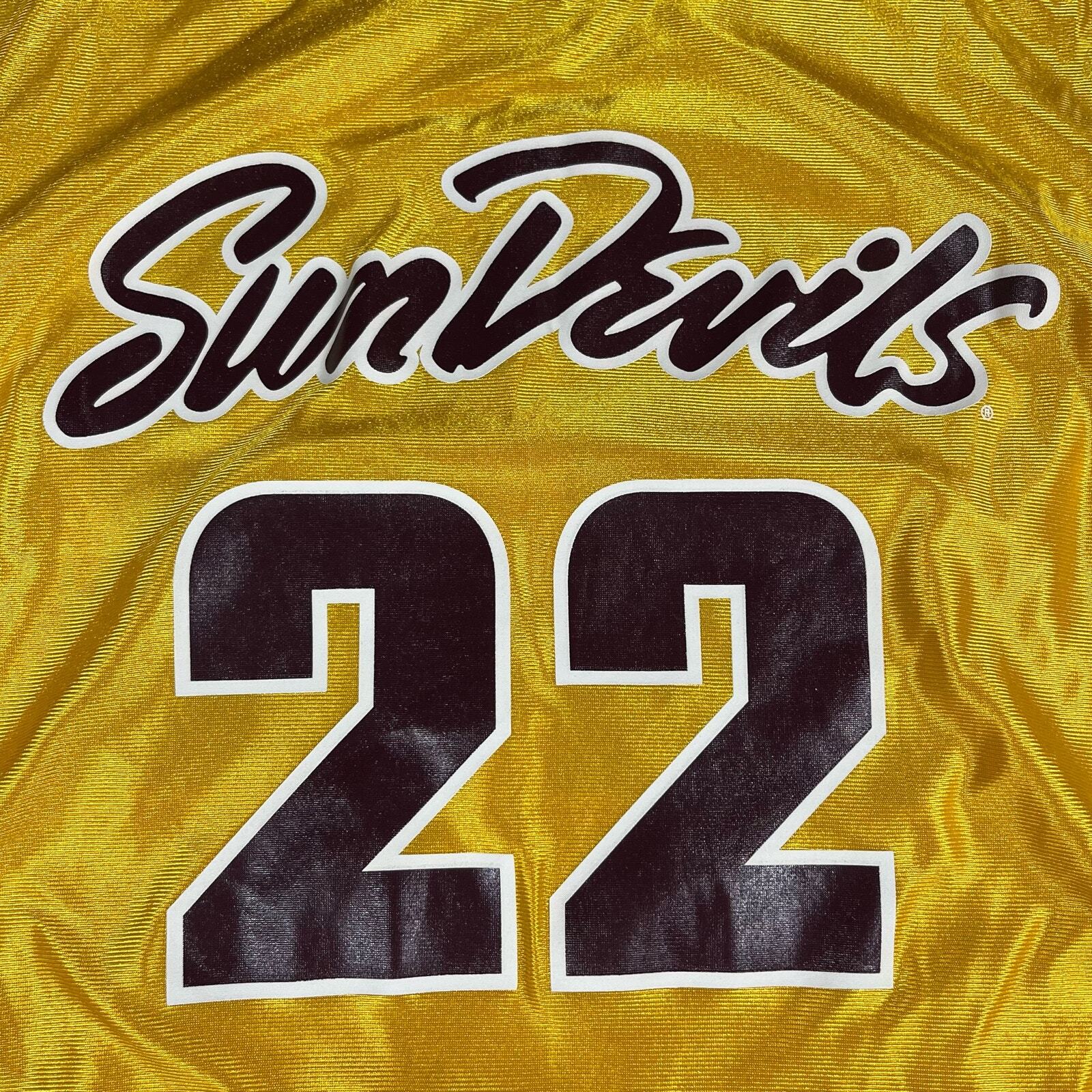 Arizona State Sun Devils 22 NCAA Sportex Athletics Basketball Jersey Men’s Sz L gallery
