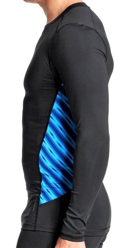 MISSION VaporActive Voltage Compression L/S T-Shirt Men's S Workout Black *NWT* gallery