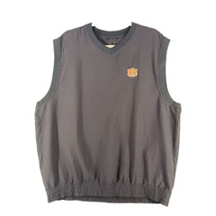 Auburn University Tank Top Solid Gray w/ Logo V-Neck Elastic Waist SIZE LARGE