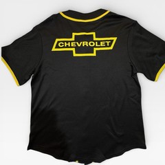 Chevy Chevrolet Baseball Jersey Men’s M Black Yellow Double Sided GM NWT