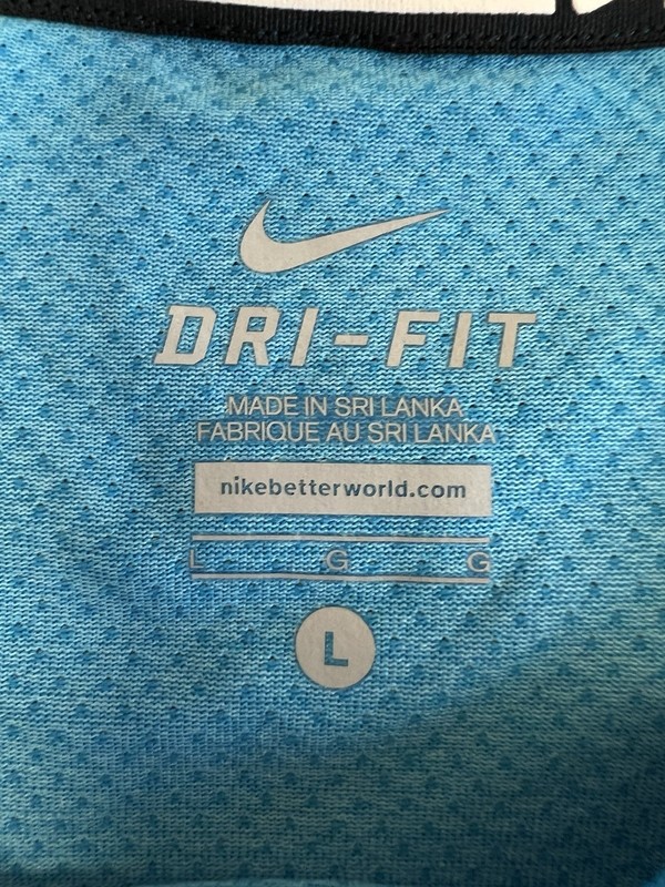 NIKE Running Men's Dri-Fit Megapixel Contrast Short Sleeve Shirt - Large RARE! gallery
