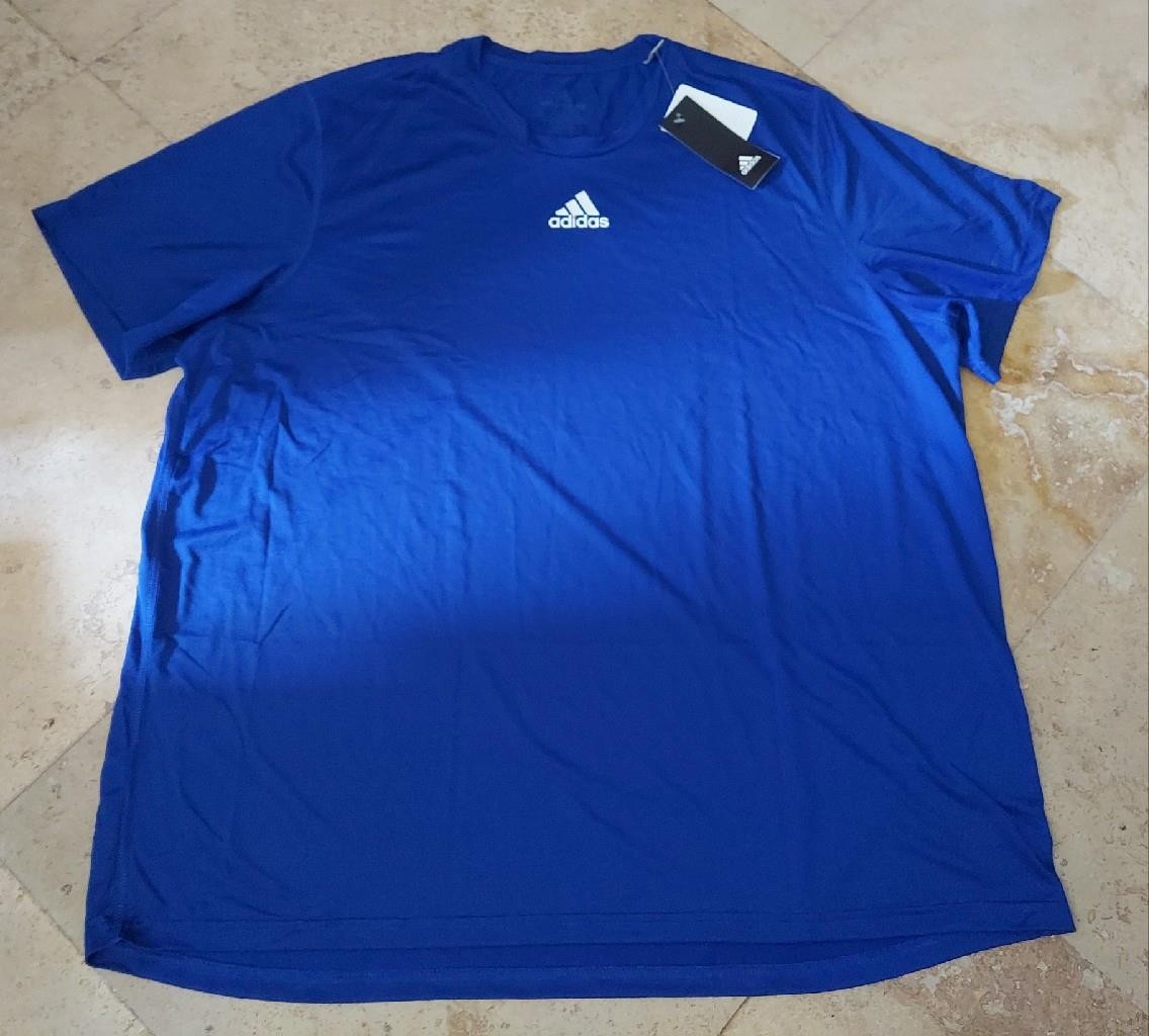 NWT ADIDAS CREATOR SS MENS ON FIELD LIGHTWEIGHT FITNESS SHIRT BLUE SZ 2X 2XL XXL gallery