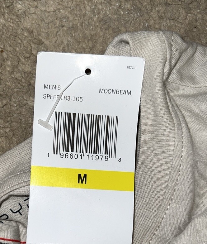 NWT Spyder Light Cream Beige Big Logo Moon Beam T Shirt Mens Size Medium gallery