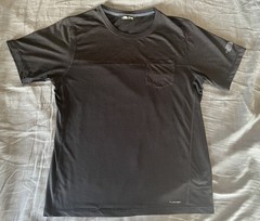 The North Face Men’s Flashdry Athletic Shirt-Large black striped with pocket