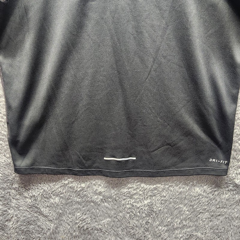 Nike Quarter Zip Pullover Mens Large Dri-Fit Cool Gray Racer Long Sleeve Running gallery