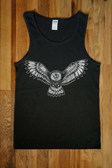 Owl Men’s Tank Top Punk Rock Metal Goth Dark Witch Art Fantasy