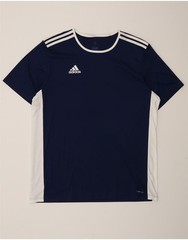 Adidas Mens Climalite T-Shirt Top XL Navy Blue Colourblock Polyester DK13