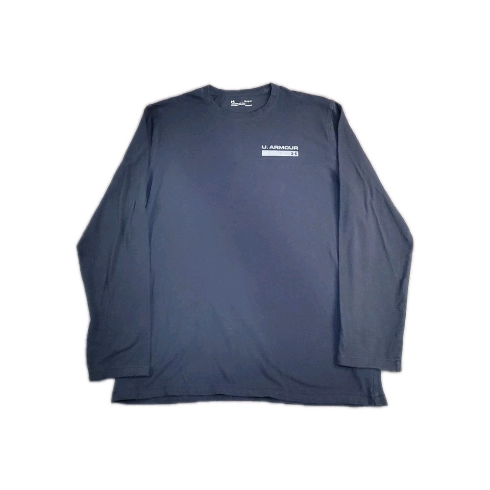 Under Armour Men's HeatGear Size M Athletic T-Shirt Long Sleeves Gray Za3-47