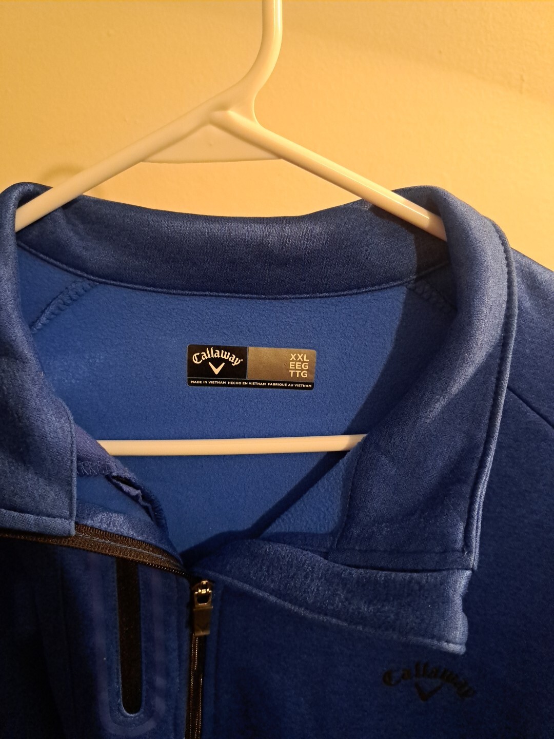 Callaway Pullover Men XXL Blue 1/4 Zip Golf Hiking Swing Tech Weather Series gallery