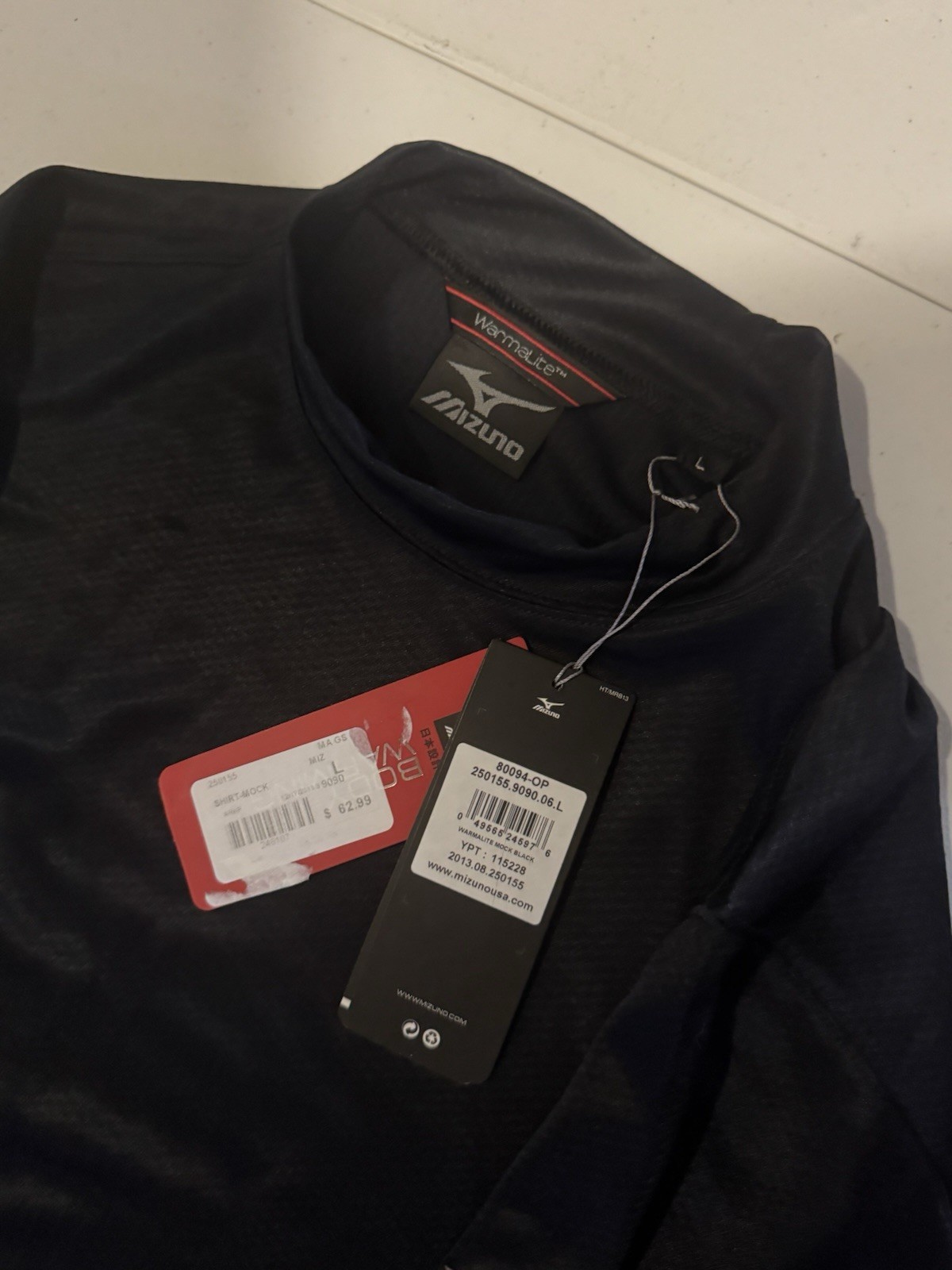 Men's Mizuno Performance Wear L Warmalite Mock Neck Long Sleeve gallery