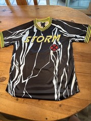 Marvel X-Men ’97 Storm Batting Jersey black blue embroidered Unisex MEDIUM New