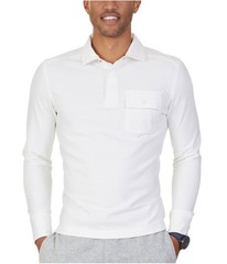 Nautica Mens Knit Polo Shirt, whites, XL