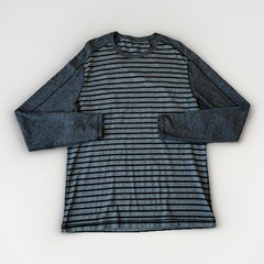 Lululemon Surge Warm Crew Yachtie Stripe Shirt Long Sleeve Men’s XL