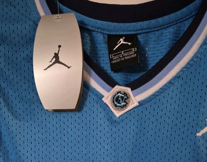 Michael Jordan Jersey North Carolina Throwback Jersey Men's Blue 23 Size Large gallery