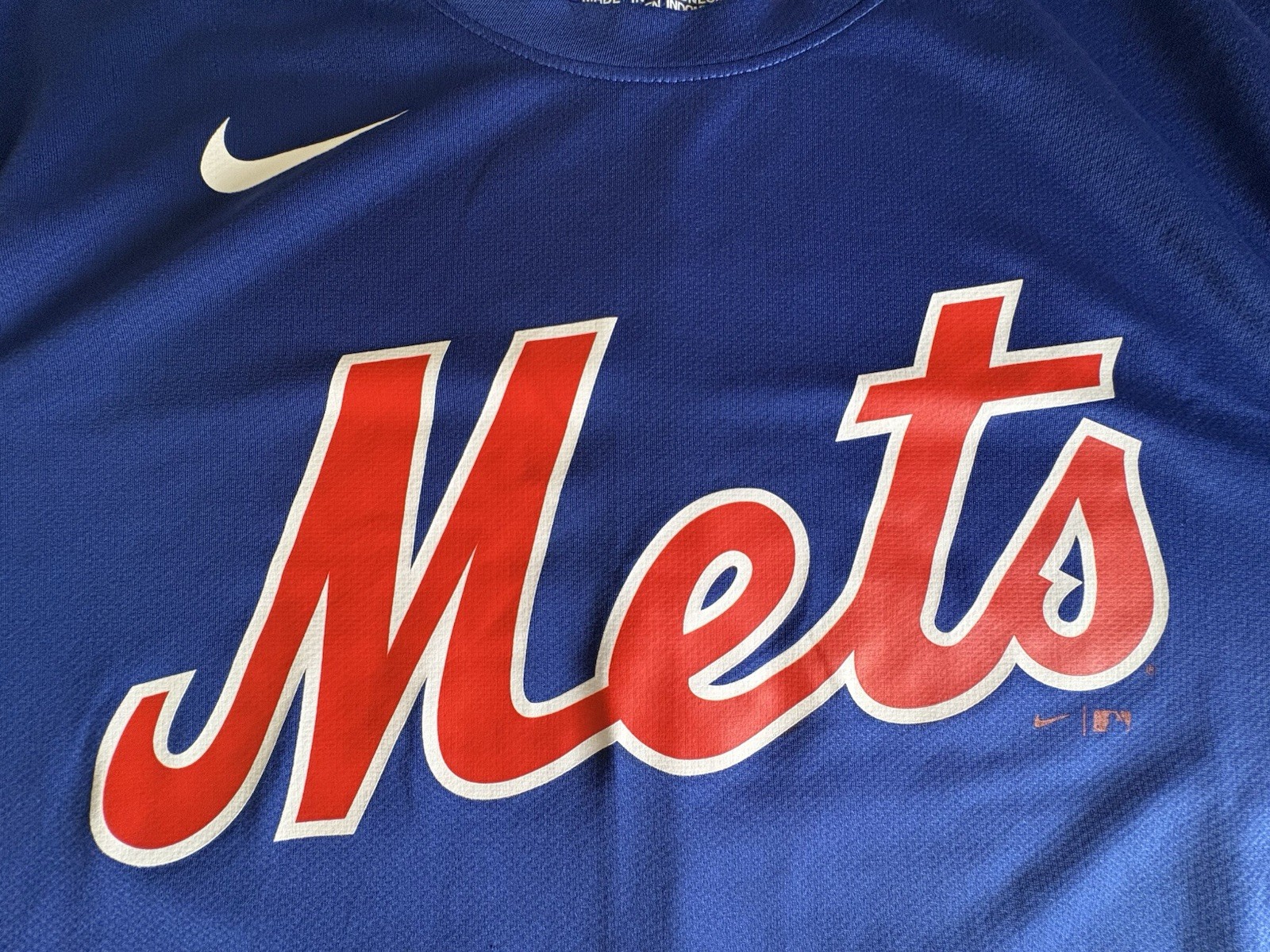 Nike New York Mets VFW #10 MLB Player Training Shirt Jersey Blue Mens XL gallery