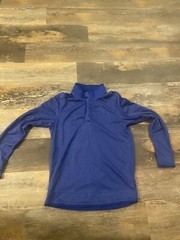Under Armour Golf Men’s Medium Loose Cold Gear Blue Long Sleeve Snaps Logo UA