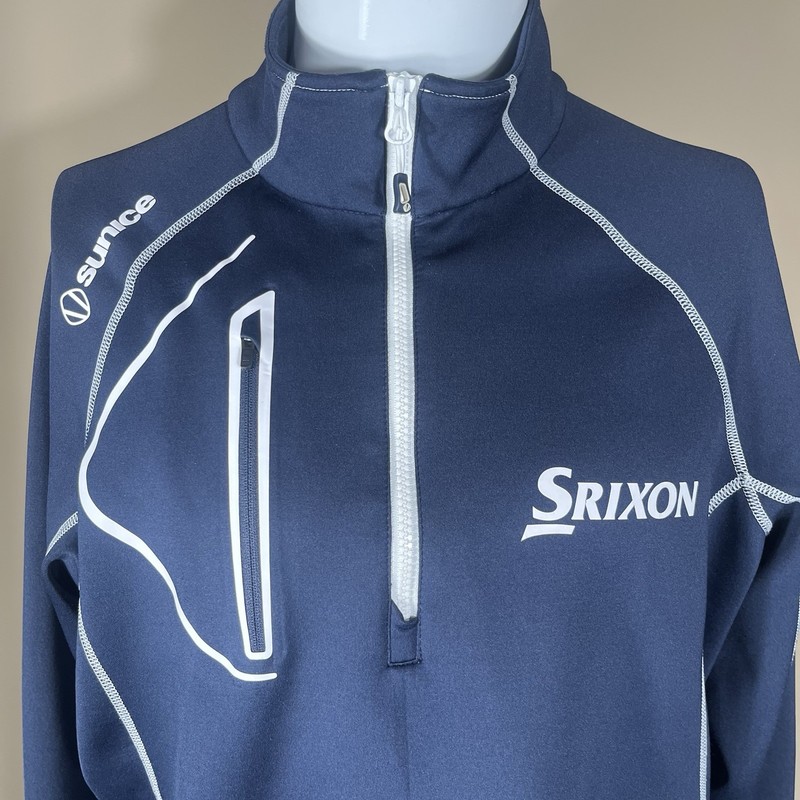 Sunice Srixion Golf 1/4 Zip Pullover Jacket Mens LG Blue Contrast Stitch gallery