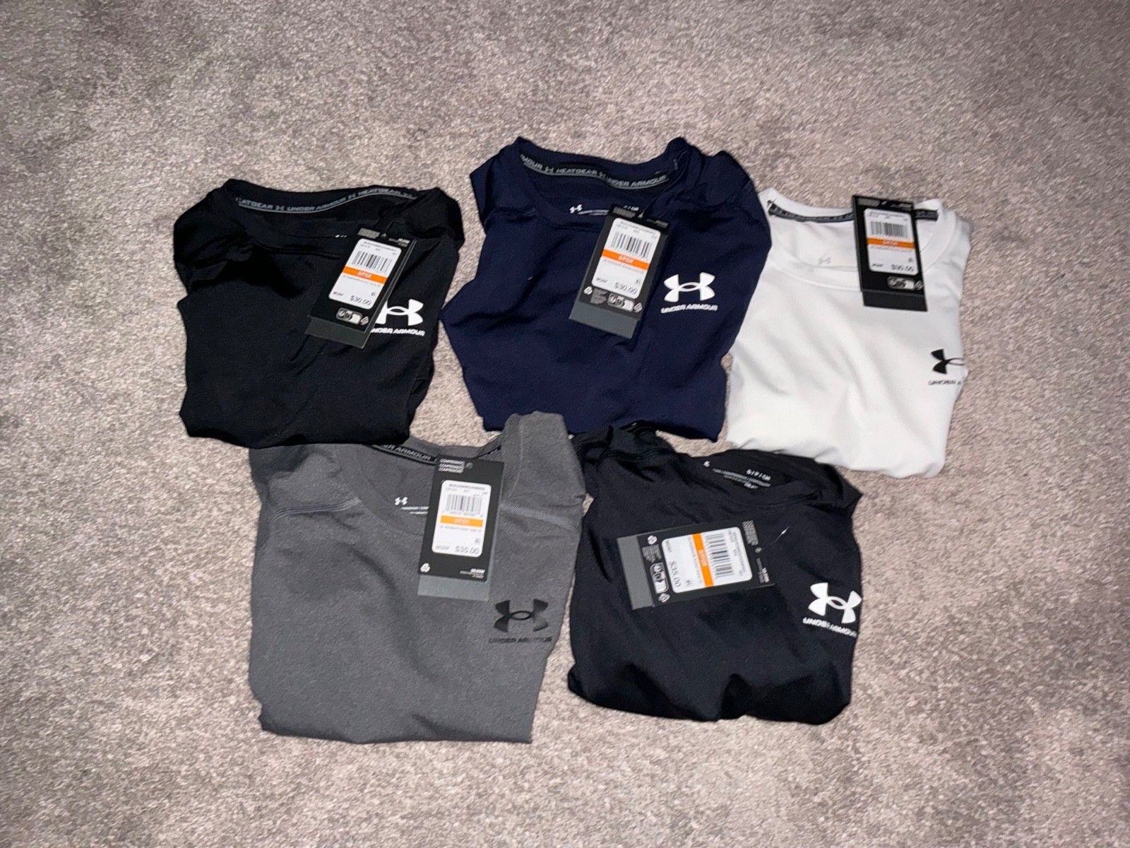 Bundle Under Armour HeatGear Men's Compression Short Sleeve brand new size small gallery