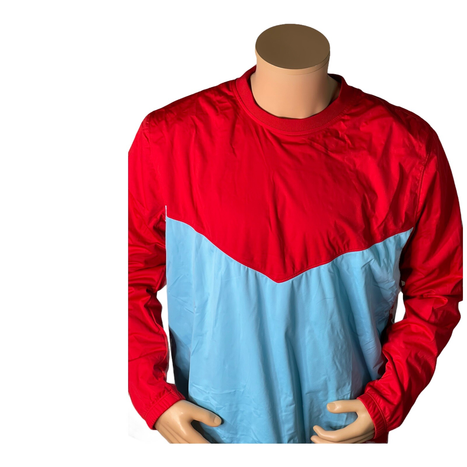 Nike Shield Victory Red Blue Crew Golf Pullover CI8986-657 Men’s Sz 2XL gallery