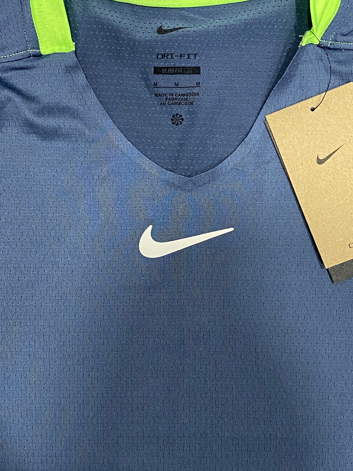 Nike Court Player Issued Dri-FIT Slim Fit DR6548-491 Blue Tennis Shirt New M gallery