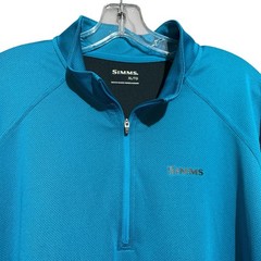 Simms SolarFlex Plus Pullover Mens XL UPF 50 Fishing Shirt Quarter Zip (Flaw)