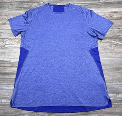 Lululemon Mens L T-Shirt Short Sleeve 2-Tone Blue Athletic Athleisure Work-Out