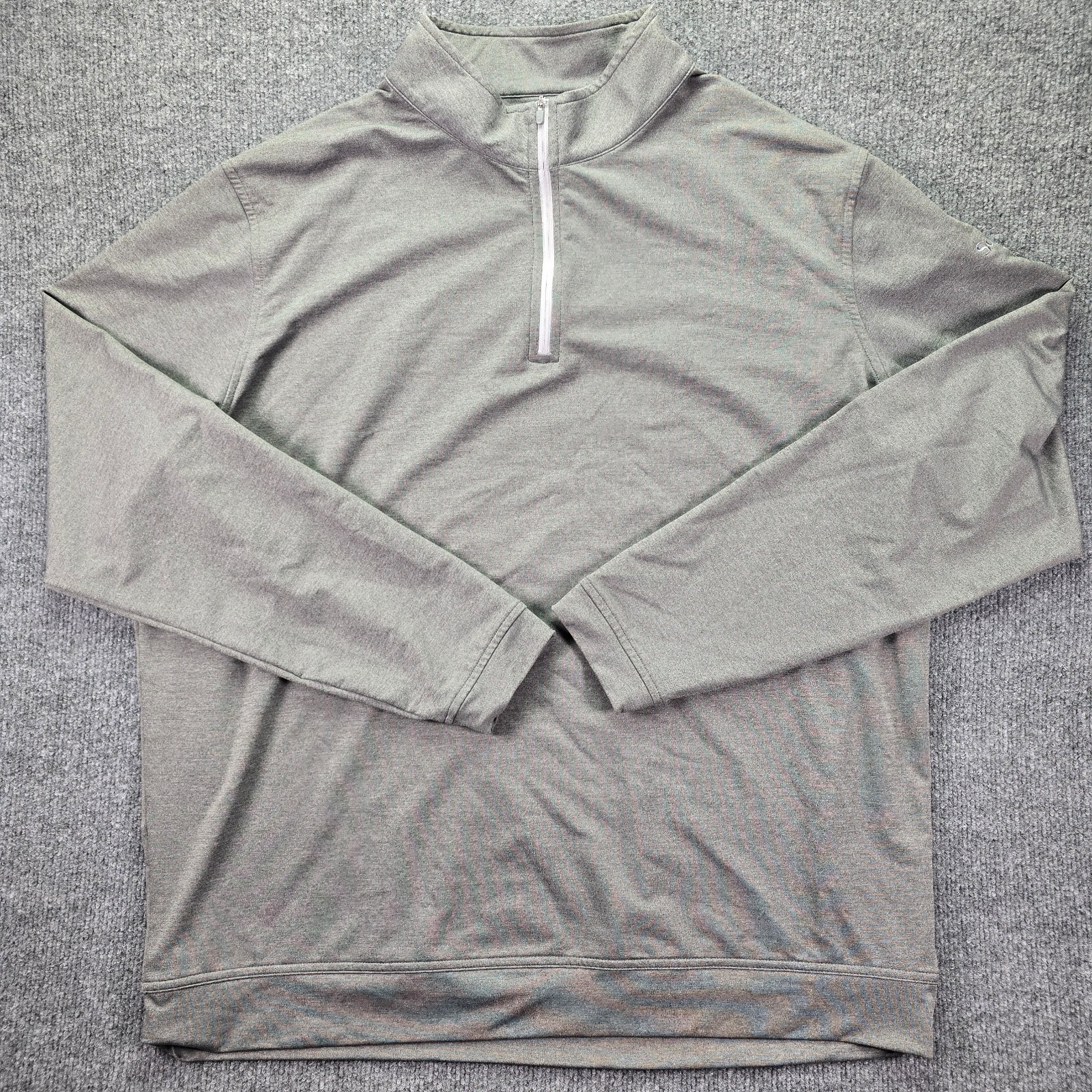 Peter Millar Perth 1/4 Zip Pullover Mens XXL 2XL Smoke Gray Golf Performance gallery