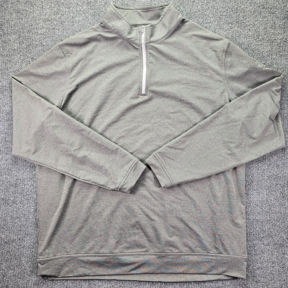 Peter Millar Perth 1/4 Zip Pullover Mens XXL 2XL Smoke Gray Golf Performance