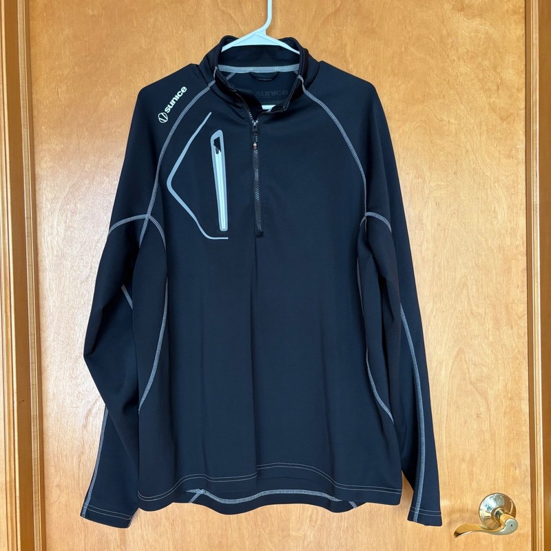 Sunice Mens XL Black 1/4 Zip Pullover Bearpath Golf Performance Shirt Jacket gallery