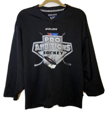 Bauer Team Hockey Jersey Shirt Black Pro Ambitions Camp Tough Hockey Sz XL