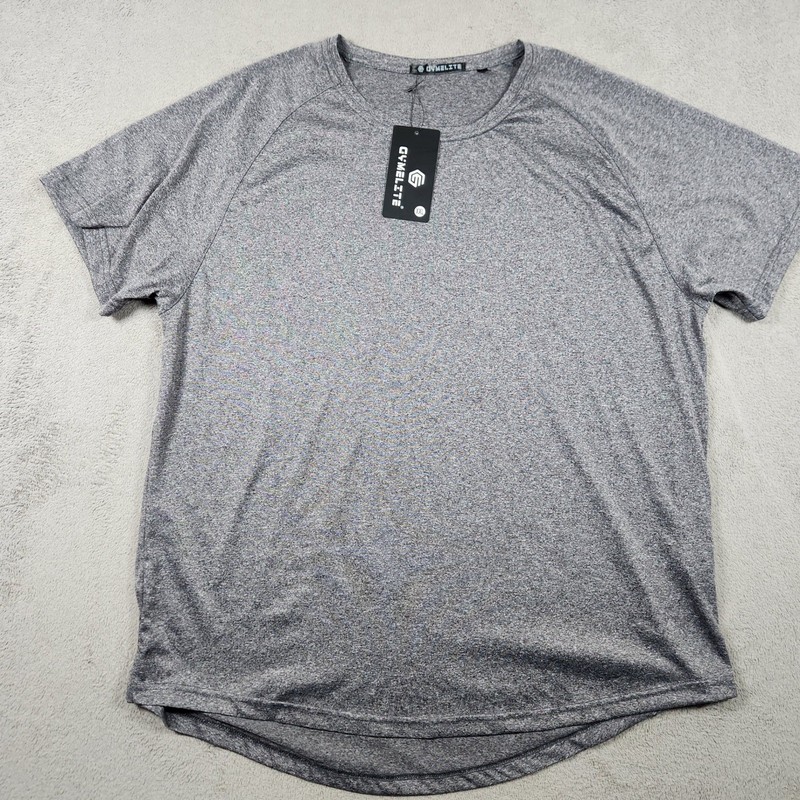 Gymelite Performance Workout T-Shirt Mens size XXL Gray Heather Short Sleeve gallery