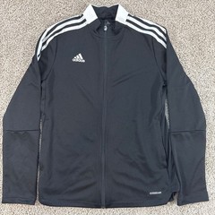 Adidas AEROREADY Primegreen Track Jacket Mens Medium Black 3-Stripe Full Zip